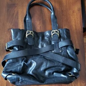 Kooba Crisscross Purse Black Leather